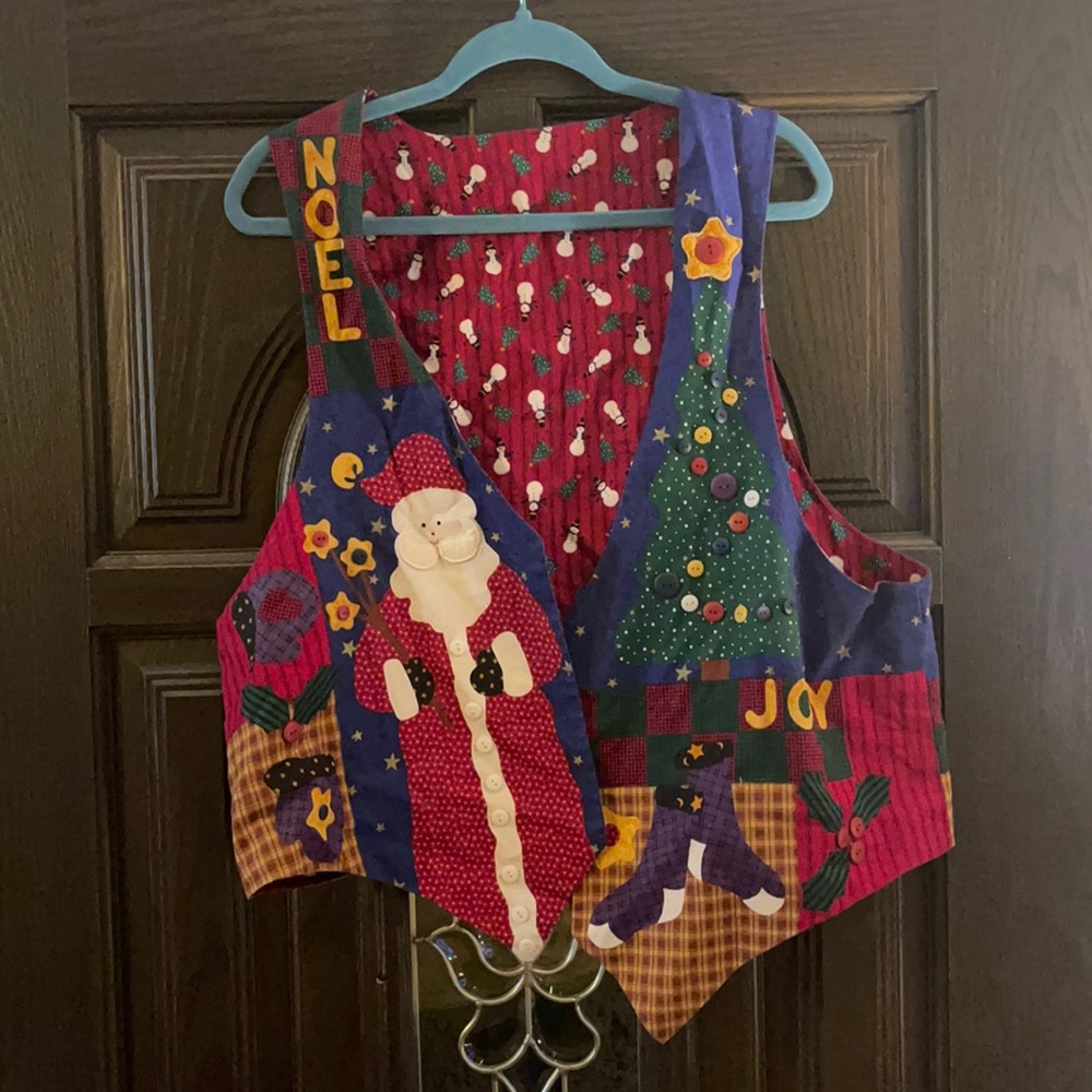 Christmas Vintage Patchwork Handmade Vest